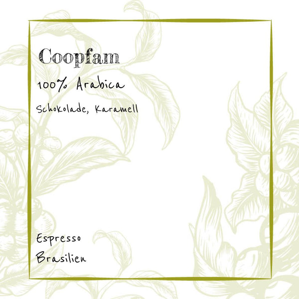Coopfam - Espresso - 100% Arabica - Schmelzend sanft aus Brasilien