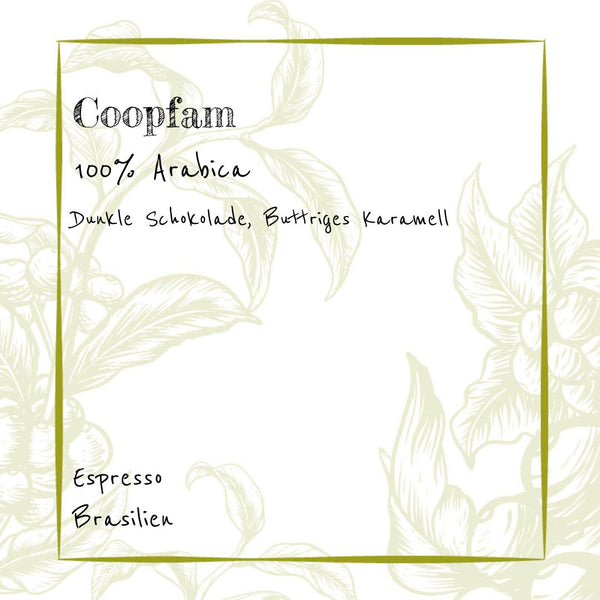 Coopfam - Espresso - 100% Arabica - Schmelzend sanft aus Brasilien