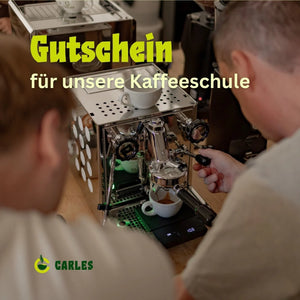 Gutschein für die Kurse unserer Kaffeeschule in der CARLES Kaffeerösterei in Kaarst bei Düsseldorf.
