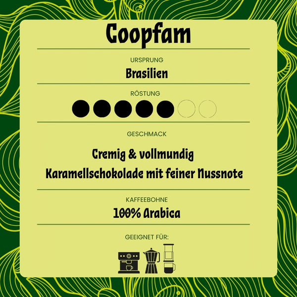 Coopfam - Espresso - Karamellschokolade mit feiner Nussnote