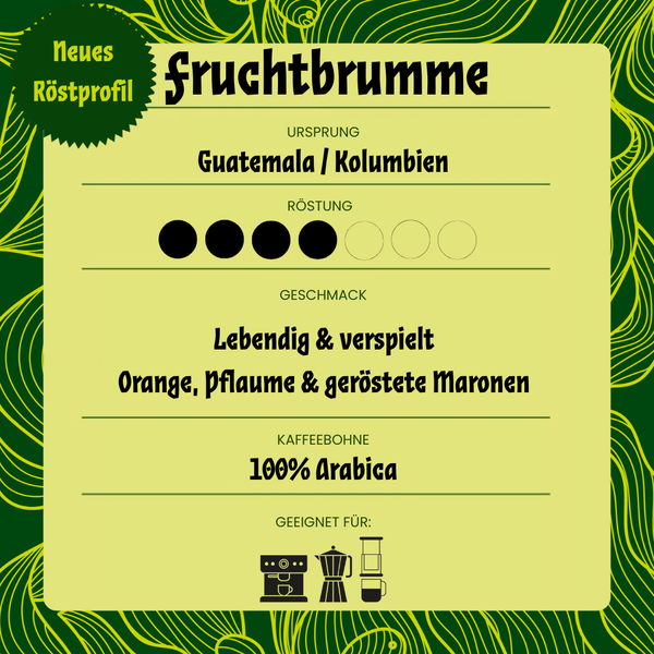 Fruchtbrumme - Espresso Blend - Orange, Pflaume und geröstete Maronen