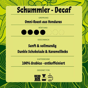 Kachel des koffeinreien Espresso "Schummler". Decaf Genuss.