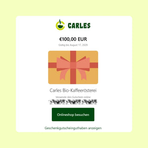 Vorschau des Geschenkgutscheins für den Barista Kurs und weitere Kurse der Kaffeeschule.